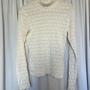 Sanctuary Cream Textured Long Sleeve Top